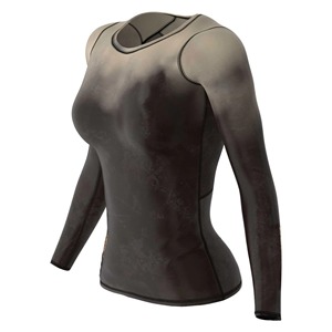 <b>Women's</b> High Quality Breathable <b>Compression</b> <b>Top</b> Custom Fitness Sports Shirt Heat-Transfer Printed 100% Polyester V-neck Crop <b>Top</b> - Product Image 5