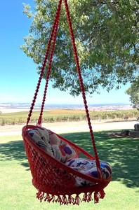 <b>Swing</b> <b>chair</b>, macrame <b>swing</b>, orange <b>swing</b>, <b>swing</b> cushion, macrame design <b>swing</b>, <b>Swing</b> rocking <b>chair</b> - Product Image 2