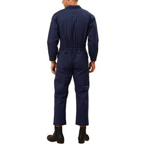 Combinaison de travail unisexe Econex Sports gris foncé avec bordure orange, plusieurs poches, anti-poussière, certifiée CE, durable, 65% coton, uniforme - Product Image 4