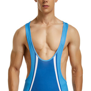 New Arrival Spandex Polyester Wrestling Wear Men Wrestling Singlet Quick Dry Customized Singlet - Product Image 4