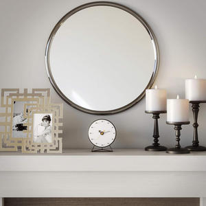 Matte <b>Black</b> Metal <b>Candlestick</b> Holder Set of 3 Circular Home Decoration 6 8 10 Inch - Product Image 3