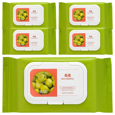 Holika Holika Salviette Struccanti Olive 60 Fogli, Confezione da 5, 300g, per Rimozione Trucco, in Offerta! - Product Image 1