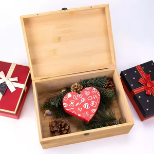 Wooden <b>Box</b> Hinge <b>Lid</b> Solid Pine Wood Keepsake Gift Boxes Wood <b>Storage</b> <b>Box</b> by blossom craft india - Product Image 2