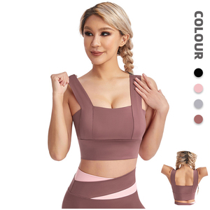 Conjunto de yoga y fitness para mujer con hombros anchos, espalda hermosa, a prueba de golpes, transpirable, ecológico y de cintura alta - Product Image 4