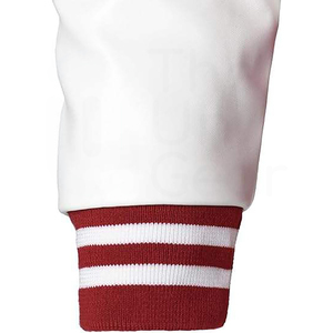 Veste universitaire rouge et blanche pour homme avec fermeture boutonnée, style preppy, coupe classique, pour l'automne - Product Image 6