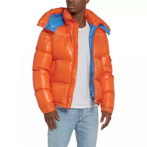 Men Premium Hooded Bubble Jacket <b>Warm</b> Lightweight Quilted Casual Full Zip <b>Waterproof</b> Breathable Winter Regular Fit Outdoor - Product Image 1