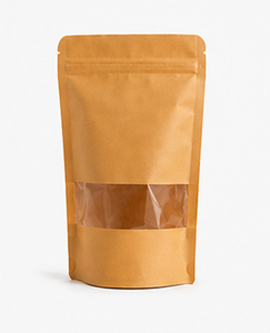 Bolsa de Papel Kraft Impresa Personalizada con Cierre y Ventana de Plástico PE para Café, Té y Especias (1KG/500g/250g) - Product Image 1
