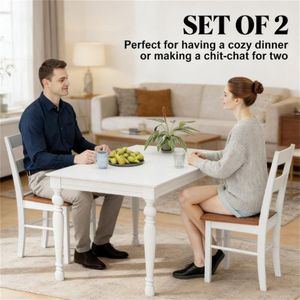 Set di 2 Sedie da Pranzo in Legno Grigio Chiaro per Uso in Cucina - Product Image 2