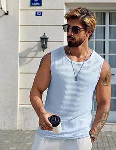 Camiseta sin Mangas para Hombre, de Secado Rápido, de Algodón, para Entrenamiento Muscular, Camisetas Deportivas sin Mangas de Secado Rápido para Gimnasio y Running - Product Image 4