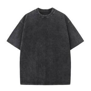 Camiseta de gran gramaje con lavado ácido para hombre, camiseta oversize para hombre - Product Image 2