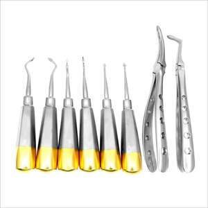 Kit de Instrumentos Dentales Premium DOM ME DYNAMIC para Extracción, Agarre Manual, Incluye 6 Elevadores, 2 Pinzas de Raíz, Punta de Raíz Tipo Pala, CE - Product Image 1