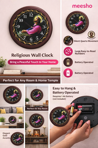 นาฬิกาแขวนผนังสำนักงานลายศิลปะพระเยซูสมัยใหม่ พร้อมบริการปรับแต่งและพิมพ์ข้อความสำหรับเทศกาลวันขอบคุณพระเจ้าและเปิดเทอม - Product Image 3