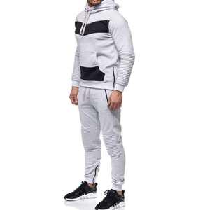 Survêtements de sport personnalisés en polaire XL pour l'hiver, style streetwear, avec logo imprimé, comprenant un t-shirt et un short – Vente en gros - Product Image 3