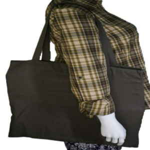 Sac en toile carré portable personnalisable avec fermeture éclair, en tissu 100 % coton écologique, anti-poussière, réutilisable, pour usage quotidien et cadeaux - Product Image 3