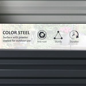 Kit di 2 Vasi Rialzati da 23,5 Pollici Grigio Scuro per Erbe e Verdure - Vasi in Plastica per Aiuole da Giardino - Product Image 5