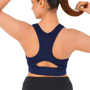 Sujetador deportivo de alto soporte para mujer, estilo racerback, transpirable, para yoga, fitness, running, ropa deportiva, OEM, personalizado, frontal. - Product Image 5