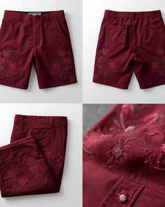Pantalones Cortos Bávaros Color Borgoña para Hombre, Estilo 2027, Lujosos, Bordados, para el Festival Oktoberfest, Premium, Estilo Alpino - Product Image 4