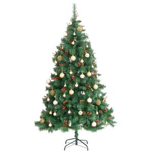 Sapin de Noël Artificiel Articulé avec 300 LED et Ensemble de Boules 210 cm pour une Décoration Festive - Product Image 4