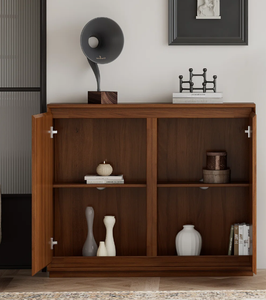 ตู้ไม้รีไซเคิลทันสมัย 4 บาน ประตูกระจก สำหรับใช้ในบ้าน ห้องครัว ห้องนั่งเล่น ห้องรับประทานอาหาร ห้องนอน โรงแรม บ้านไร่ บาร์ ห้องน้ำ โรงเรียน ทางเข้าบ้าน - Product Image 5