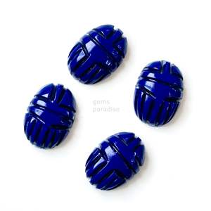 AAA Lapislázuli en forma de Escarabajo, Gema Tallada a Mano, Colgante Amuleto de Escarabajo Egipcio, Cuentas Talladas de Escarabajo para Fabricación de Joyas - Product Image 5