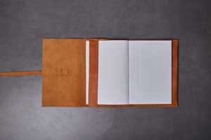 Protège-cahier A5 en cuir véritable style vintage, résistant, anti-odeur, rechargeable, pour journal, étui, organisateur - Product Image 6