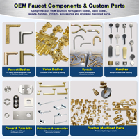 Robinet de salle de bain et de cuisine moderne semi-fini, sur mesure OEM/ODM, en acier inoxydable, laiton, zinc, avec services d'emboutissage, soudage, fonderie et usinage CNC