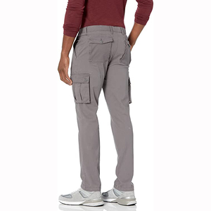 Pantalon cargo décontracté brodé pour homme, coupe droite, 100 % coton, durable, respirant, multi-poches, idéal pour le travail et les voyages - Product Image 4