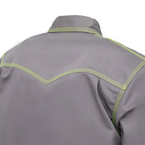 Unisex Gray Cotton Waterproof Plus Size Work <b>Shirt</b> Fluorescent Stitching Dual Pockets for Work Fashion Use Fr <b>Welding</b> <b>Shirts</b> - Product Image 6