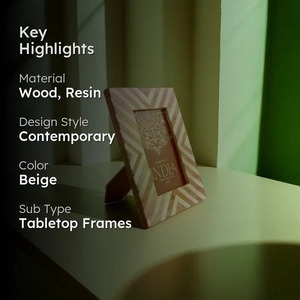 Wooden Chevron Photo <b>Frame</b> Rectangle Handmade Elegant Desktop Display India Origin Vertical Orientation - Product Image 5