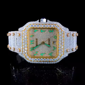 Montre de luxe carrée personnalisée, classique, en acier inoxydable, mouvement à quartz, style rétro, unisexe, cadran arabe blanc, idéale pour les mariages et les fêtes - Product Image 1
