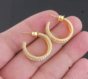Luxury Gold Plated Drop Earrings Geometric High Quality Minimalist Fashion Jewelry for Party Wholesale - Product Image 6