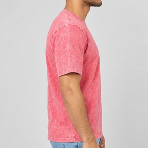 Camiseta de Hombre con Lavado Ácido, Diseño Sólido y Estampado Moderno, Nueva Colección en Oferta - Product Image 3