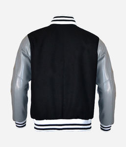 Premium Quality 100% Cotton Customizable Men's Winter Varsity Baseball Letterman Jacket with Front Logo Breathable Stand Collar - Product Image 2
