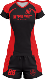 Tenue de volley-ball SpikeStorm Pro AeroSpike Elite, kit de volley-ball ThunderHit Premium, 100 % polyester, impression par sublimation intégrale - Product Image 2