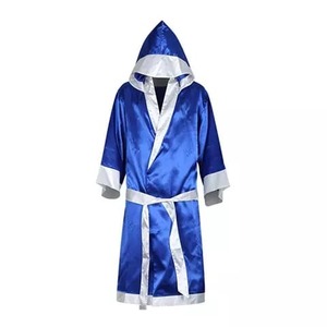 Robe en soie à capuche dorée unisexe pour adultes, vêtements d'arts martiaux, coupe régulière, teinture unie - Product Image 3