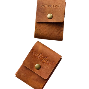 Étui pour photos Instax Mini en cuir véritable fait main, pochette souvenir, étui pour film instantané, cadeau, mini pochette avec fermeture à bouton - Product Image 1