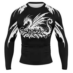 Camiseta de Compresión de Manga Larga con Estampado de Sublimación Personalizado, Rashguard para MMA, Entrenamiento, Fitness, Ropa Deportiva para Hombre - Product Image 1
