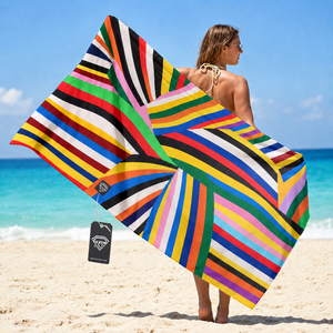 Customized Extra <b>Large</b> Rectangle Cotton Compressed Disposable Summer Beach <b>Towel</b> Sand-Free Quick Dry Floral Luxury Modern Custom - Product Image 6