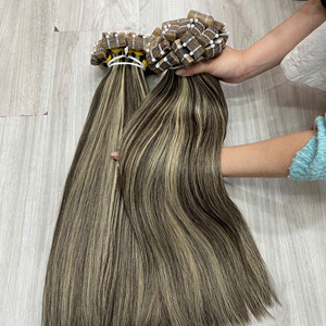 ผมต่อแบบเทปตรง สีไฮไลท์เปียโน ผมแท้เวียดนาม 100% - Product Image 4