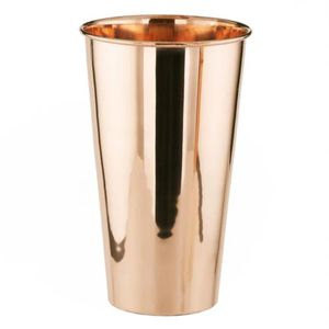 Verre à boire haut en cuivre gravé floral, tasse à eau en métal décorative, vaisselle pour cuisine, salle à manger et maison - Product Image 2