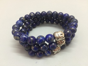 Gemstone Lapis Lazuli Buddha <b>Bracelet</b> Handmade Agate Jewellery for Gift Genuine Beaded <b>Bracelets</b> From Amayra Crystals Exports - Product Image 3
