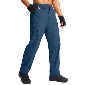 Pantalones de senderismo para hombre con cintura ajustable, estilo streetwear con múltiples bolsillos, ideales para senderismo y ropa de trabajo, pantalones de senderismo a la moda. - Product Image 1