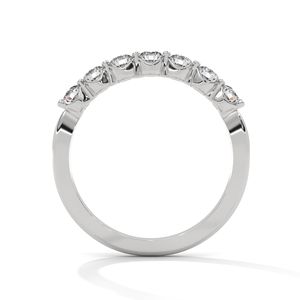Anillo de Media Eternidad con Diamantes Cultivados en Laboratorio en Plata, Joyería Fina para Mujer, Regalo de Aniversario o Boda, Elegante para Uso Diario - Product Image 3