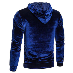 Magnifique sweat-shirt à capuche zippé sur le devant pour homme, en velours de coton respirant, service OEM en gros, personnalisable, pour l'hiver - Product Image 2
