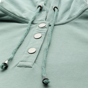 เสื้อฮู้ดลำลองสำหรับผู้หญิง สวมใส่ได้ในฤดูหนาว แขนยาว ผ้าฝ้ายฟลีซ 100% มีโลโก้ด้านหน้า สำหรับขายออนไลน์ - Product Image 5
