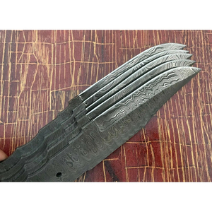 Ensemble de couteaux de chef personnalisés faits à la main Burraq, lame en acier Damas (4-5,9 pouces, épaisseur 3,0 mm), passe au lave-vaisselle, étui en cuir - Product Image 2