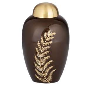 Urnas Funerarias de Latón Blanco Hechas a Mano para Cenizas Humanas, con Tapa de Cúpula y Grabado en Hoja de Oro, Urna Conmemorativa de Alta Calidad, Recipientes Metálicos para Entierro - Product Image 6