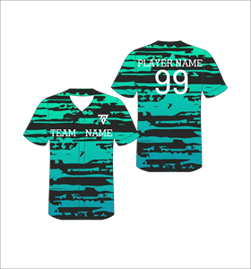 <b>Custom</b> Sublimated Red Baseball Jersey V-Neck Short Sleeve Adult Unisex Moisture Wicking Geometric Print All Seasons - Product Image 6