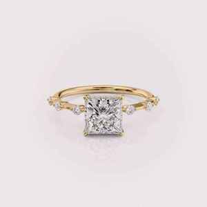 Bague de fiançailles en moissanite de qualité supérieure pour femmes, avec un design élégant et tendance, disponible en grande quantité. - Product Image 1