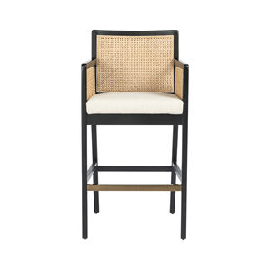 <b>Industrial</b> <b>Style</b> Bar Stool for Indoor and Outdoor Use with Solid Teak Wood Frame for Cafe, Bar and Restaurant Furniture - Product Image 2